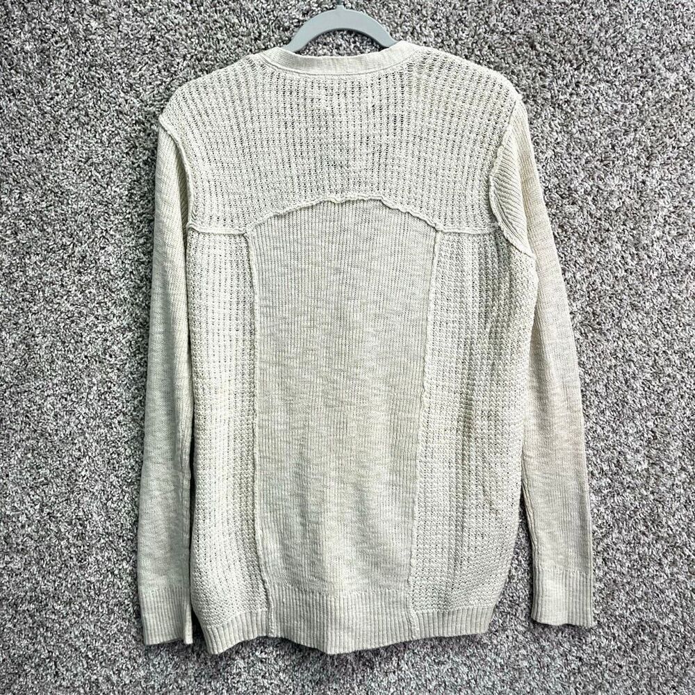 Michael Stars Cardigan Sweater Women’s M/L Parchment Slub Cotton Knit Snap NWT - Picture 5 of 6